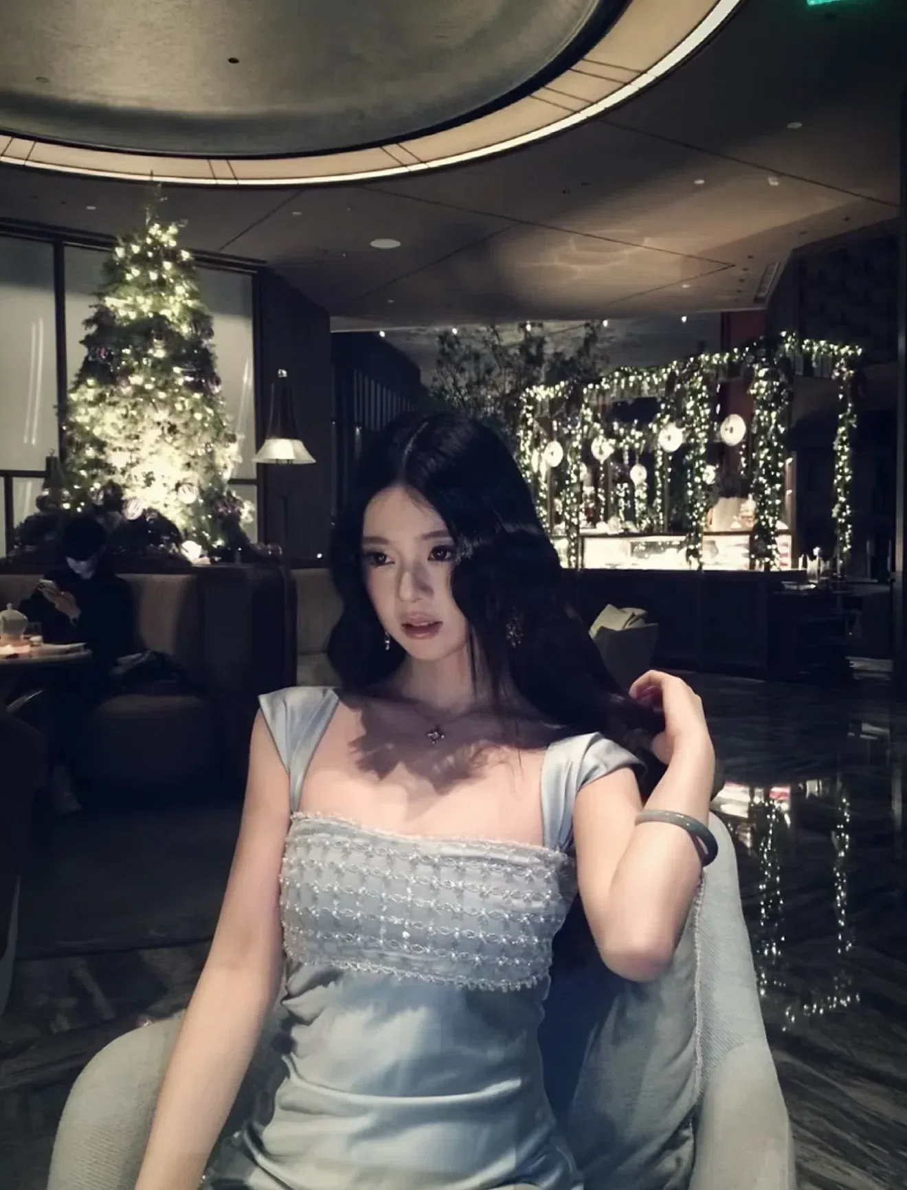 Siena Dress - Váy lụa xanh DX0012 7